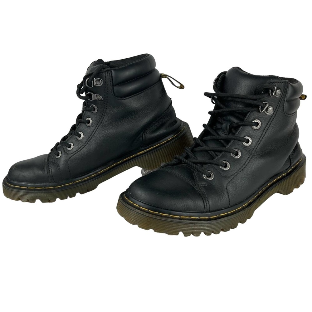 Dr. Martens Combat Moto Goth Punk Black Lace Up Boots